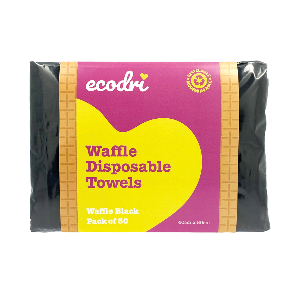 Black Disposable Waffle Towels