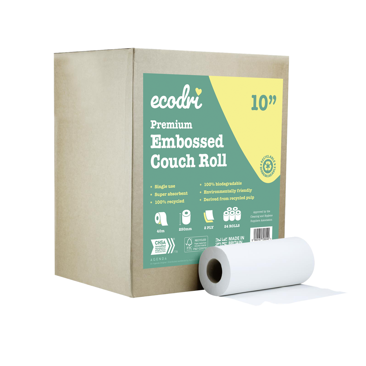 Premium Embossed Couch Roll 10"