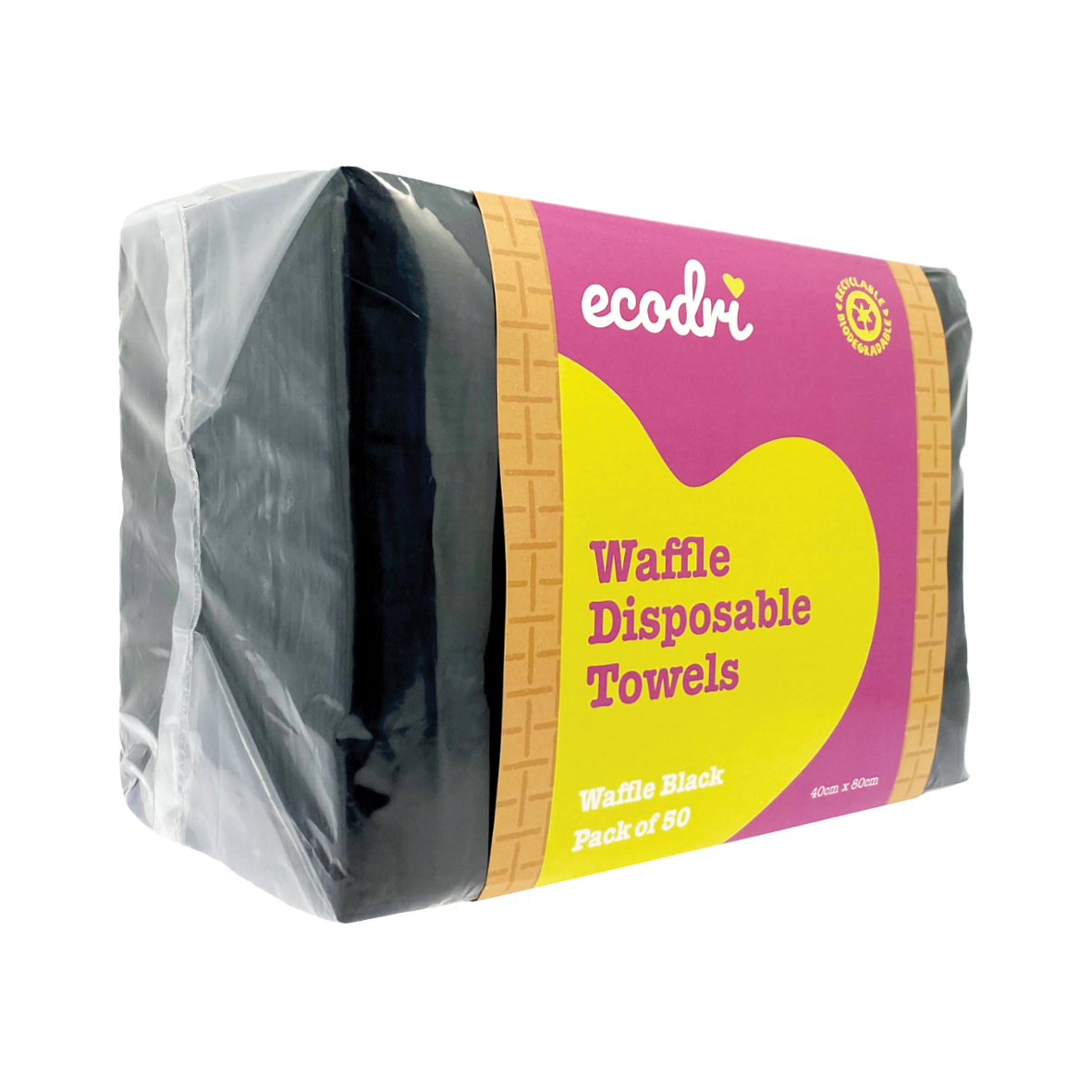 Black Disposable Waffle Towels